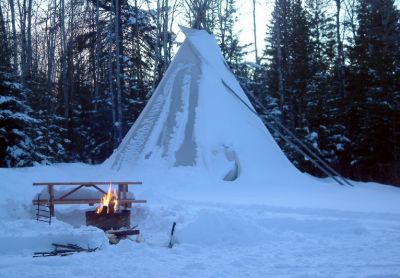 Teepee in the Snow